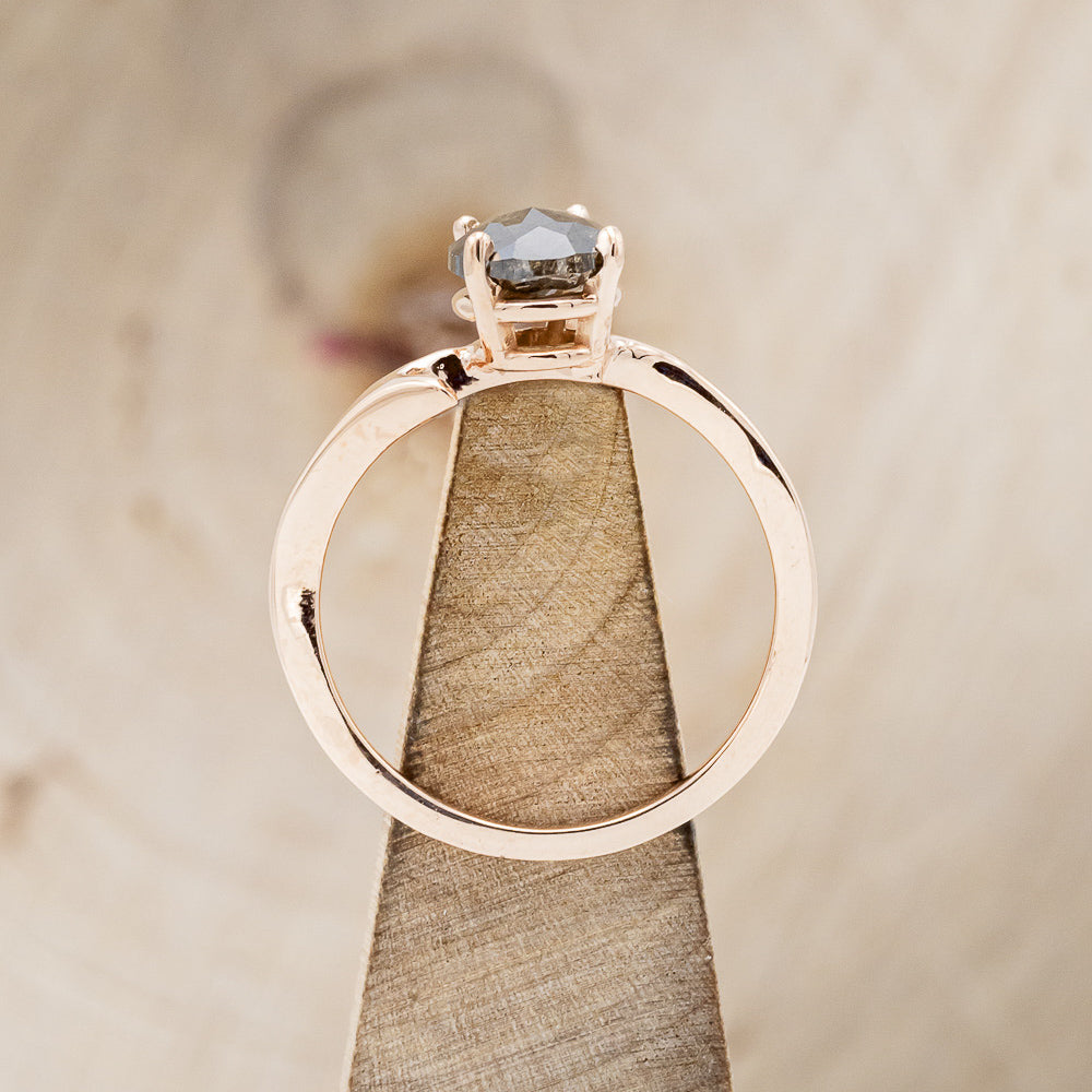 "ARTEMIS" - ENGAGEMENT RING WITH ANTLER-STYLE STACKING BAND - MOUNTING ONLY - SELECT YOUR OWN STONE-12