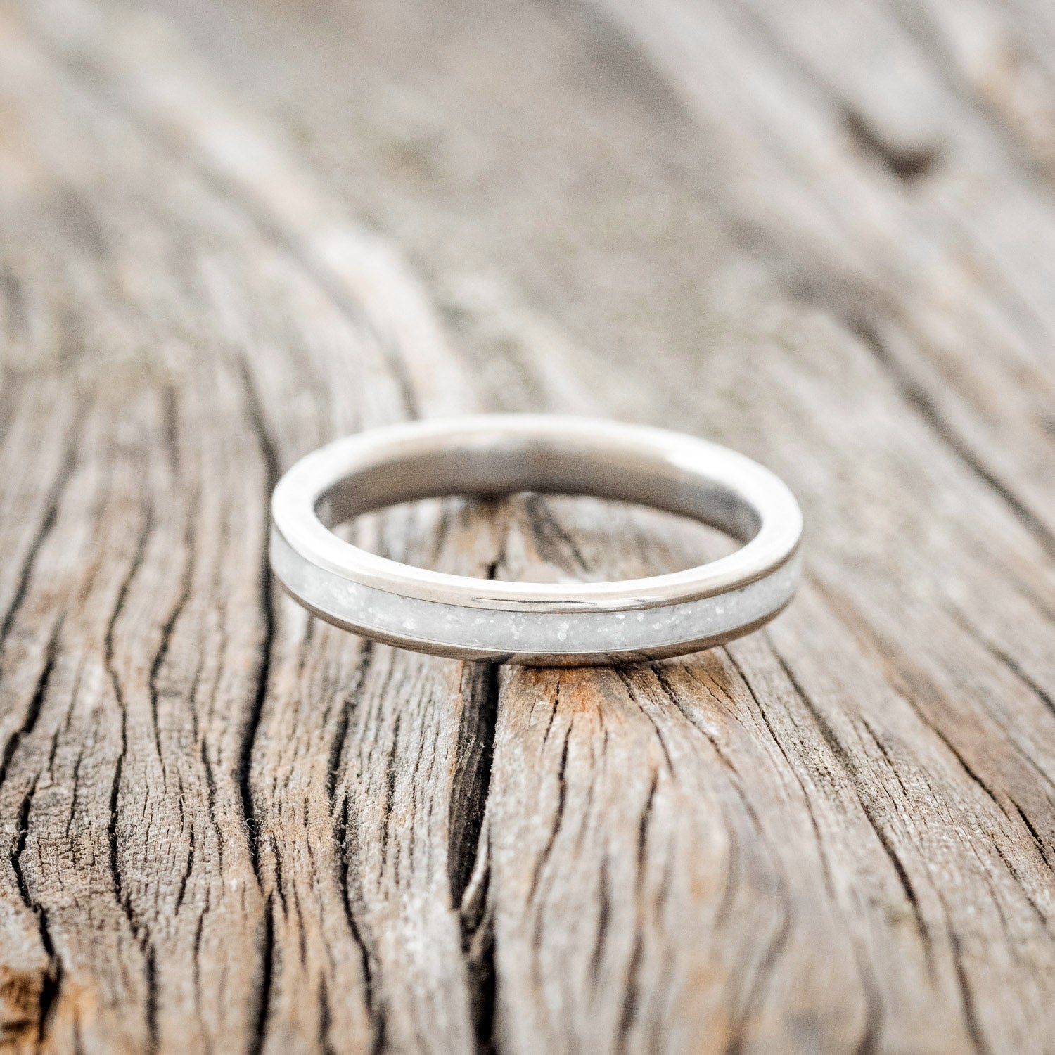 "COSMO" - MATCHING SET OF ANTLER & DIAMOND DUST WEDDING BANDS-8