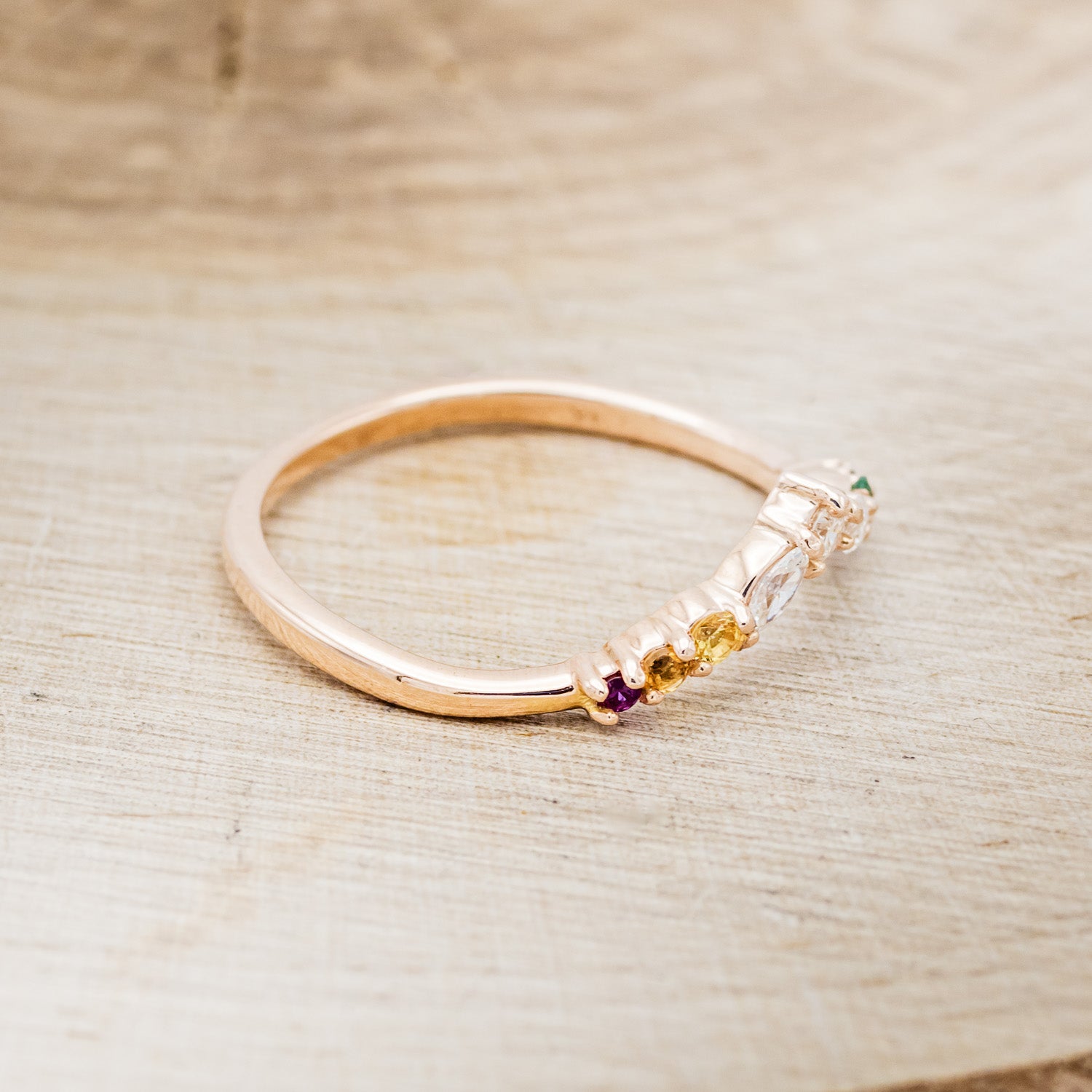 "REIGN" - MARQUISE PRIDE TRACER WITH RAINBOW ACCENT STONES-2