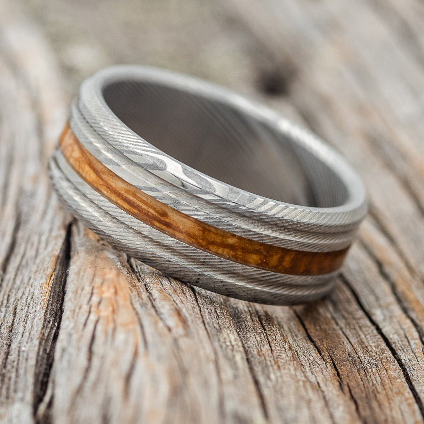 "AUSTIN" - WHISKEY BARREL OAK WEDDING RING-6