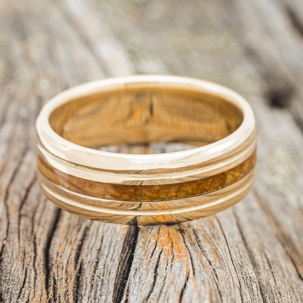 "AUSTIN" - WHISKEY BARREL OAK WEDDING RING-13