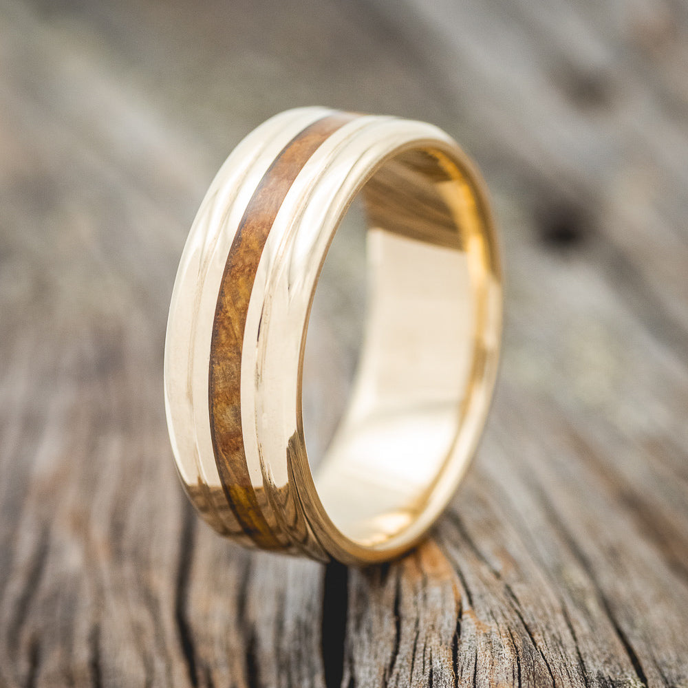 "AUSTIN" - WHISKEY BARREL OAK WEDDING RING-11