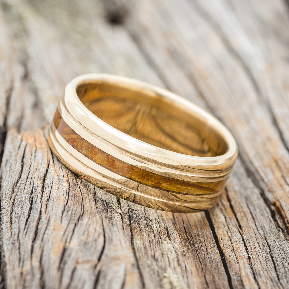 "AUSTIN" - WHISKEY BARREL OAK WEDDING RING-12