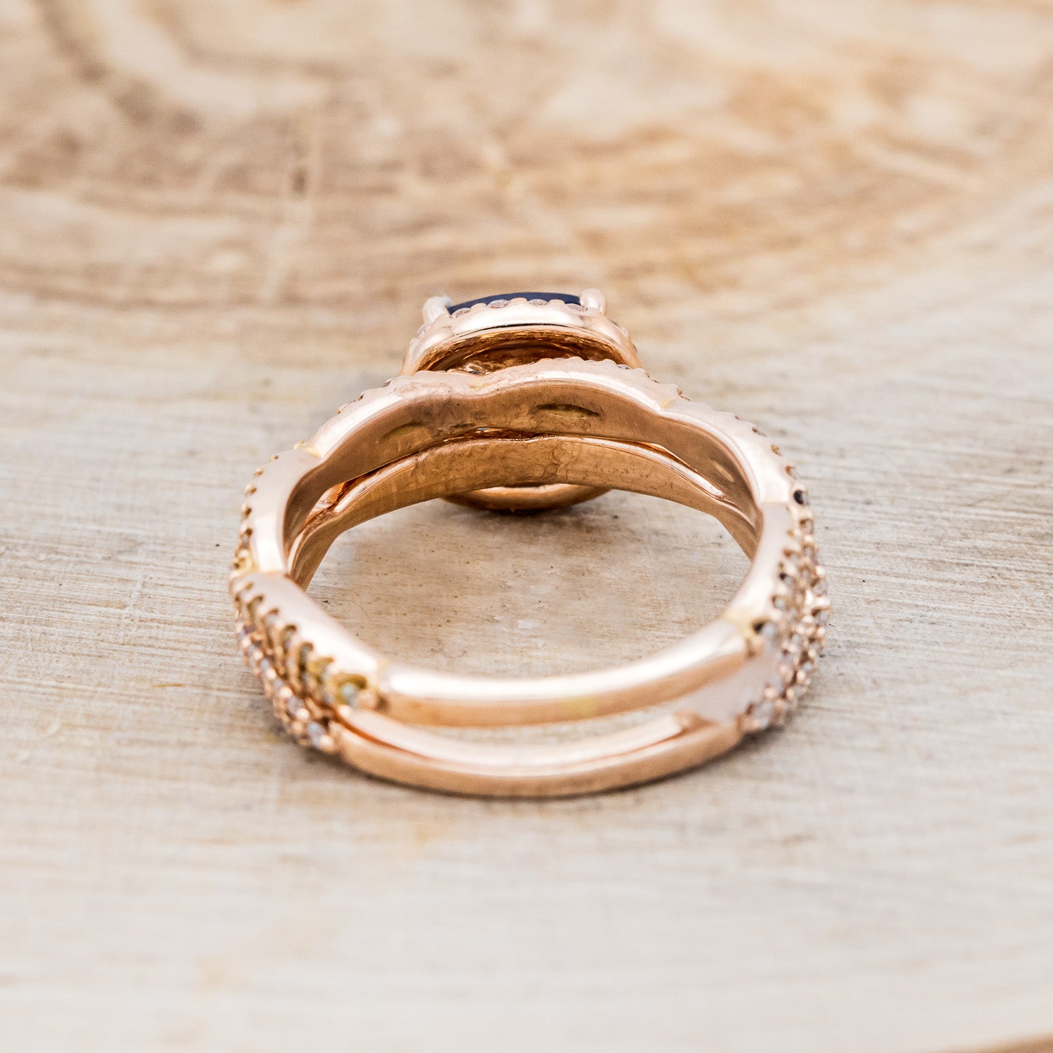 "KINLEY" - CUSHION CUT LAB-GROWN ALEXANDRITE ENGAGEMENT RING WITH DIAMOND HALO, ACCENTS & TRACER-5