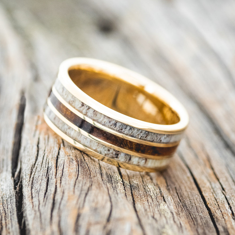 "RIO" - IRONWOOD & ANTLER WEDDING RING-15