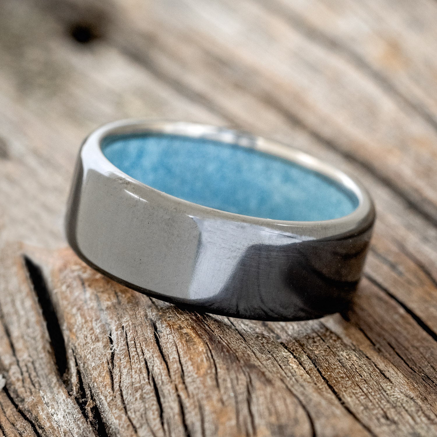TURQUOISE LINED WEDDING BAND-19
