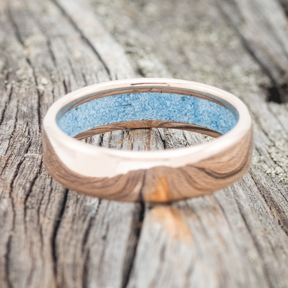 TURQUOISE LINED WEDDING BAND-8