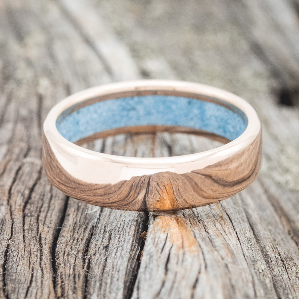 TURQUOISE LINED WEDDING BAND-7