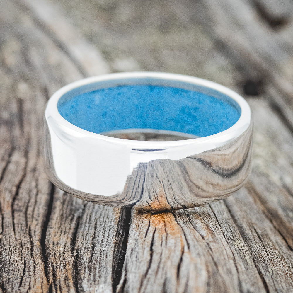 TURQUOISE LINED WEDDING BAND-15