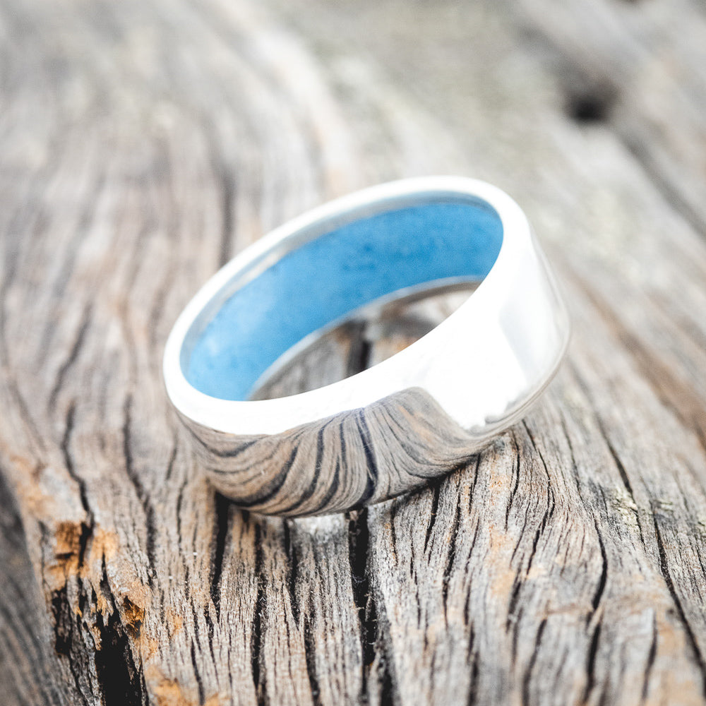 TURQUOISE LINED WEDDING BAND-13
