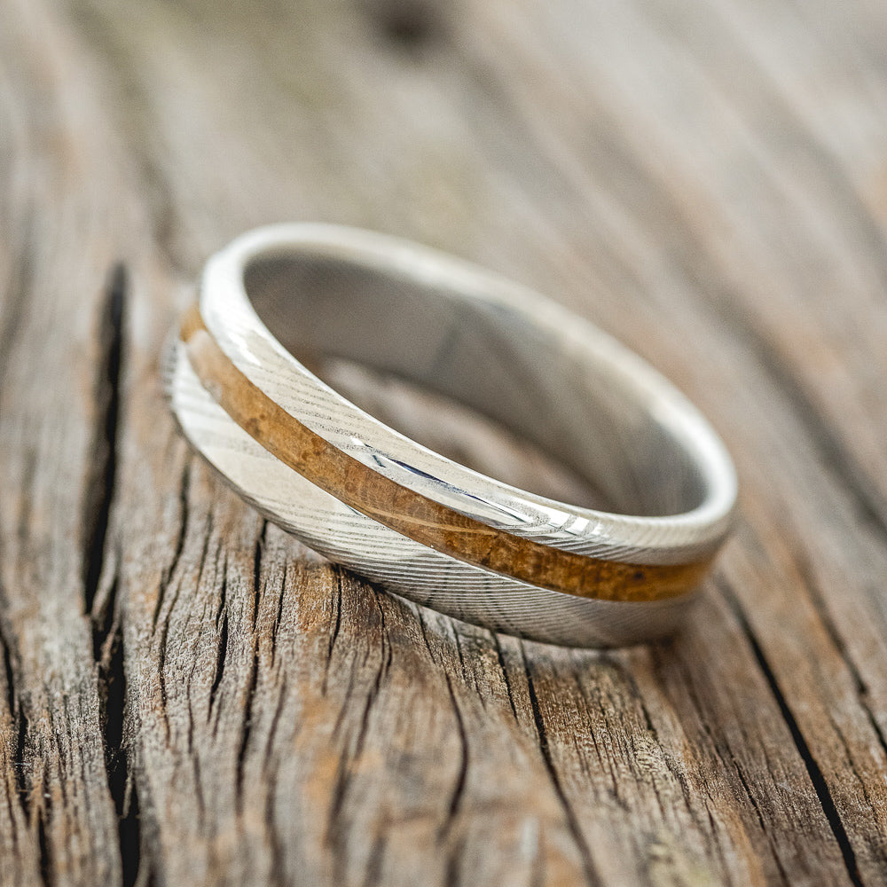 "VERTIGO" - WHISKEY BARREL OAK WEDDING BAND-5