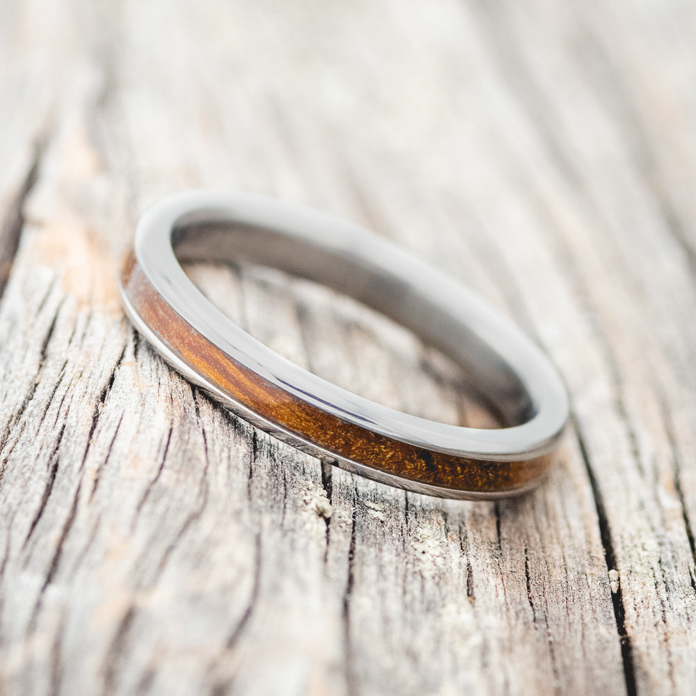 "ETERNA" - IRONWOOD STACKING WEDDING BAND-2