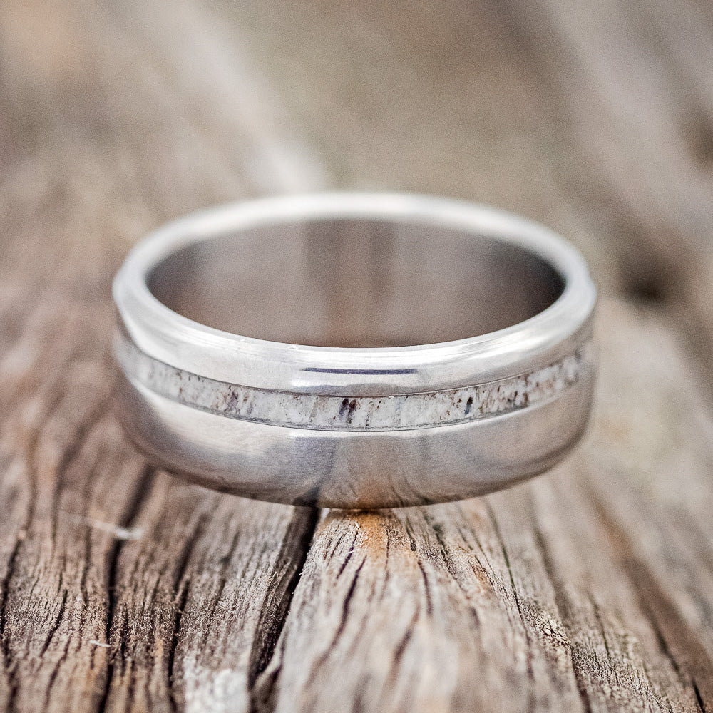 "VERTIGO" - MATCHING SET OF ANTLER WEDDING BANDS-6