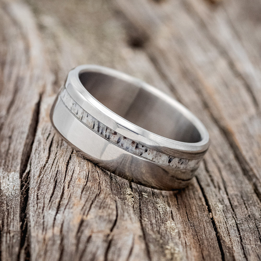 "VERTIGO" - MATCHING SET OF ANTLER WEDDING BANDS-4