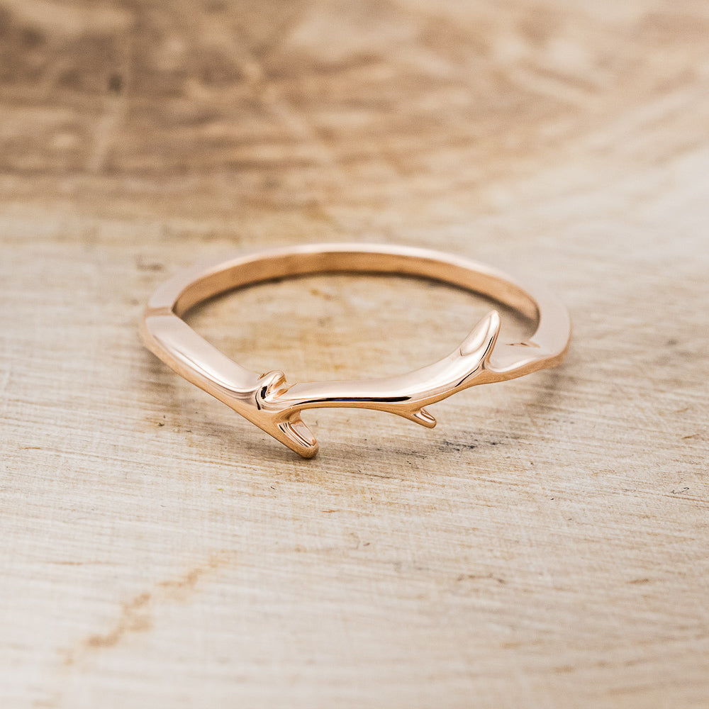 "ARTEMIS" STACKER - 14K GOLD ANTLER-STYLE STACKING BAND-8