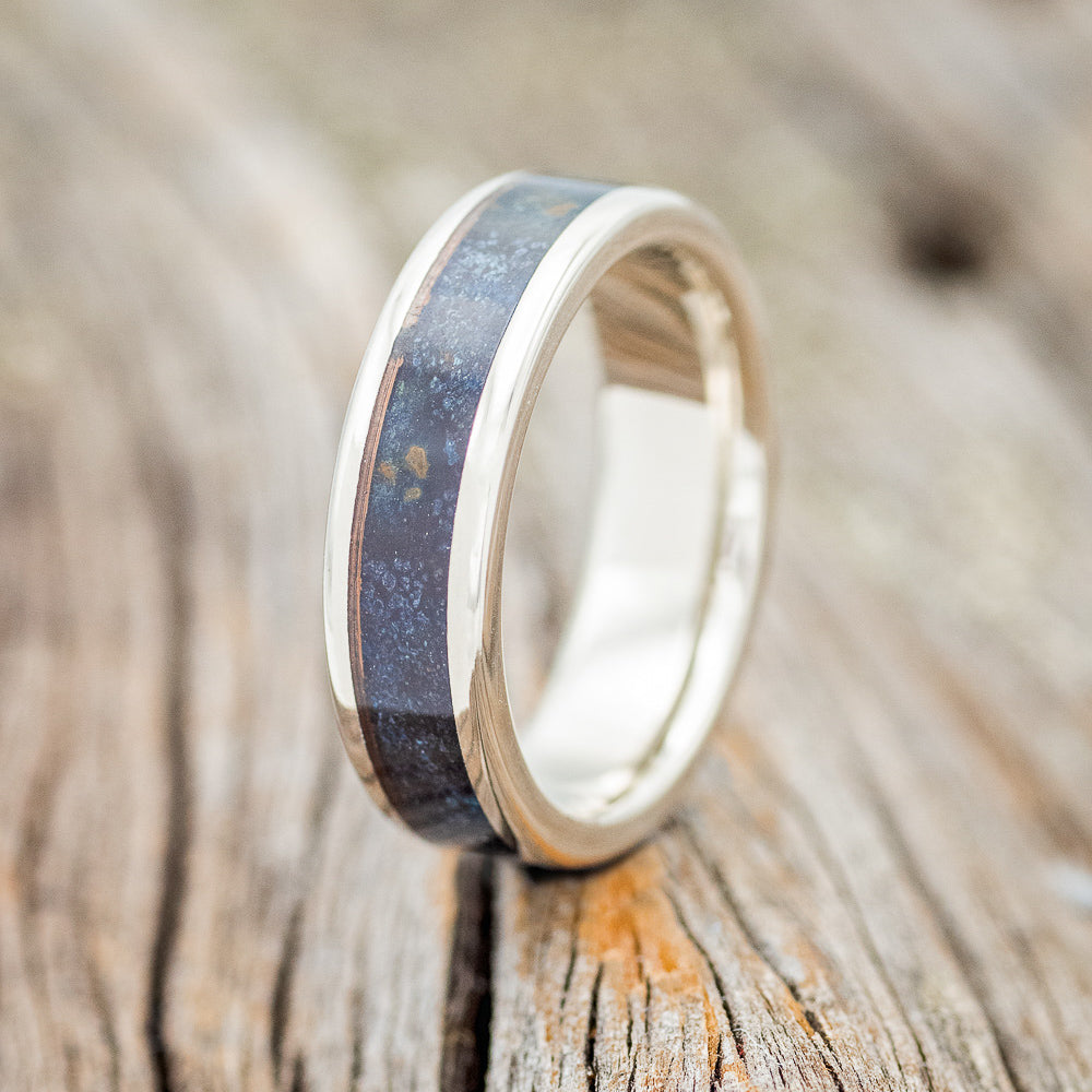 "RAINIER" - PATINA COPPER WEDDING BAND-4