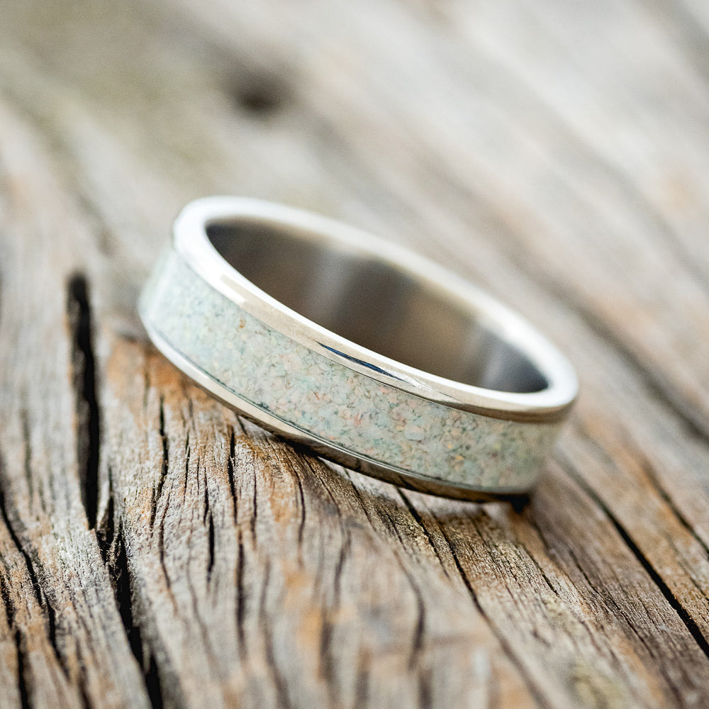 "RAINIER" - FIRE & ICE OPAL WEDDING BAND-2