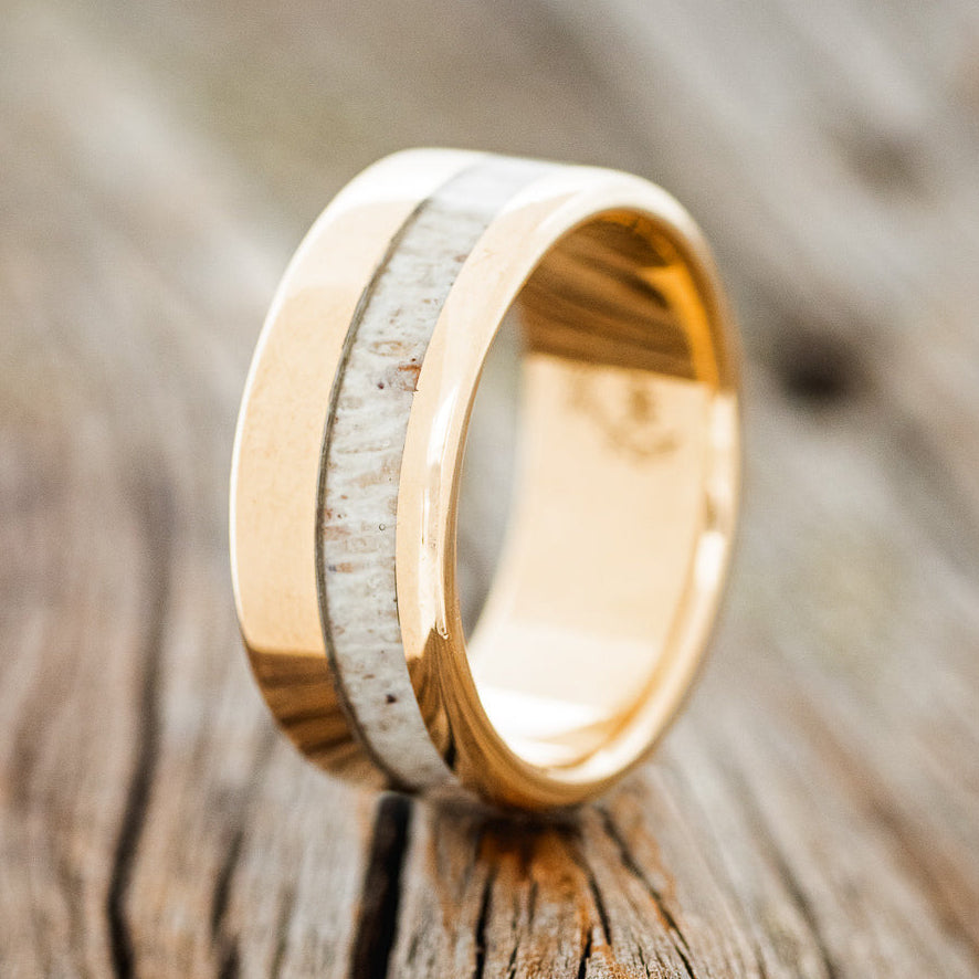 "CASTOR" - OFFSET ANTLER WEDDING RING-13