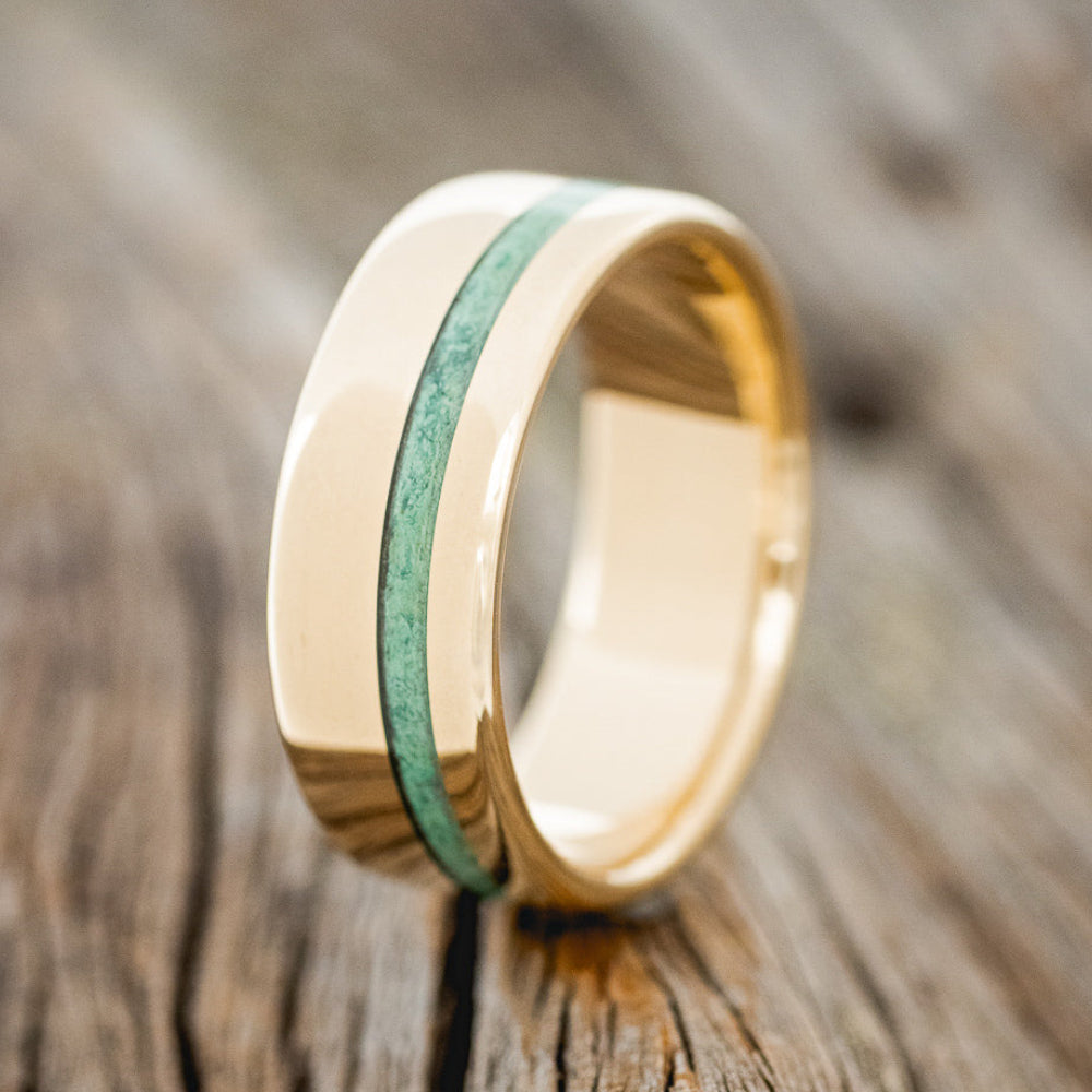 "VERTIGO" - MALACHITE WEDDING RING-10