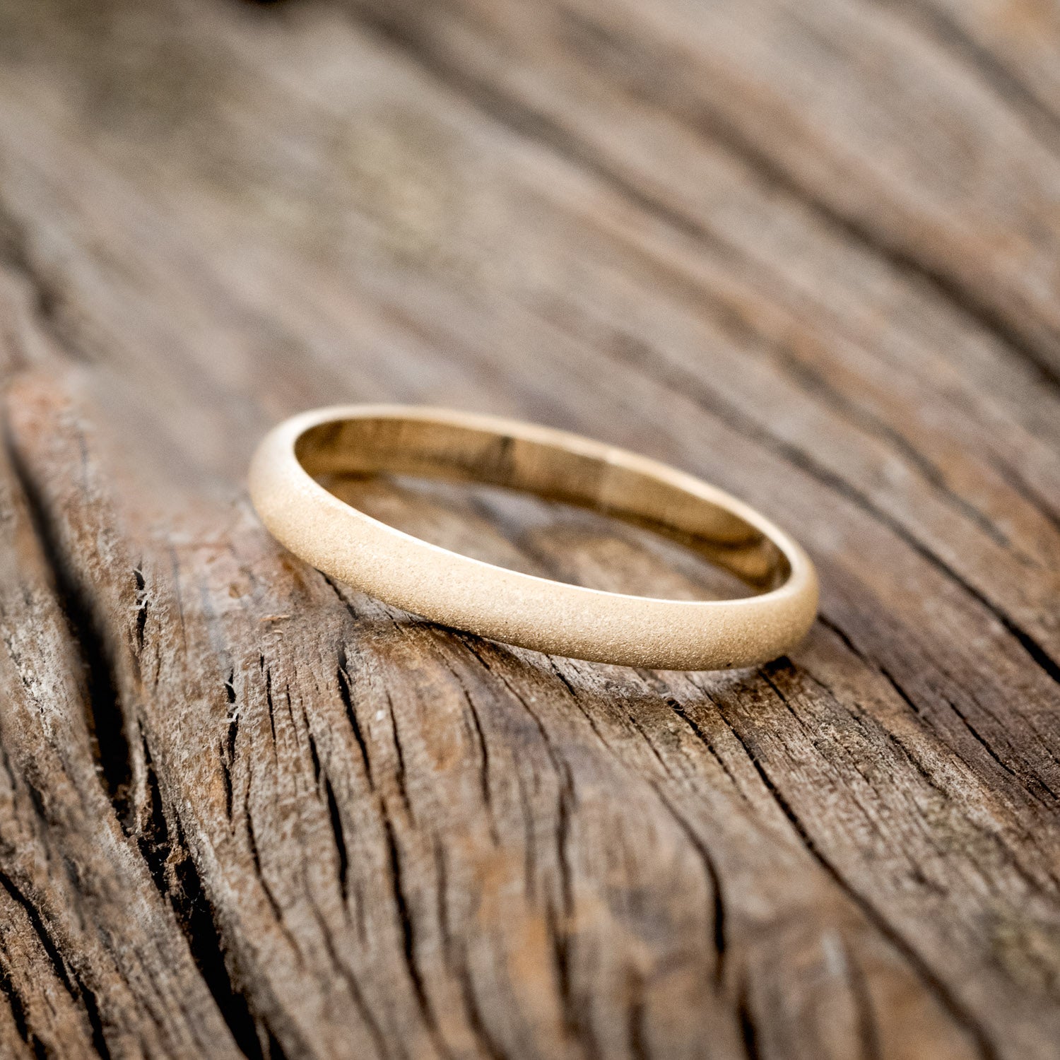 14K GOLD STACKING BAND WITH A SANDBLASTED FINISH-2