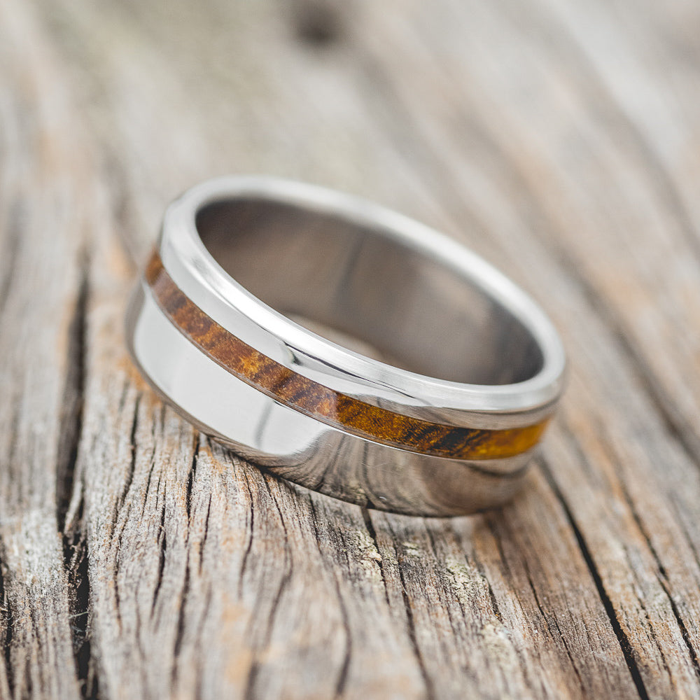 "VERTIGO" - MATCHING SET OF IRONWOOD WEDDING BANDS-4