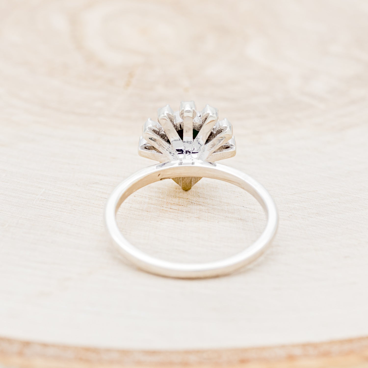 "SHANIA" - PEAR-SHAPED TURQUOISE ENGAGEMENT RING WITH DIAMOND ACCENTS-6