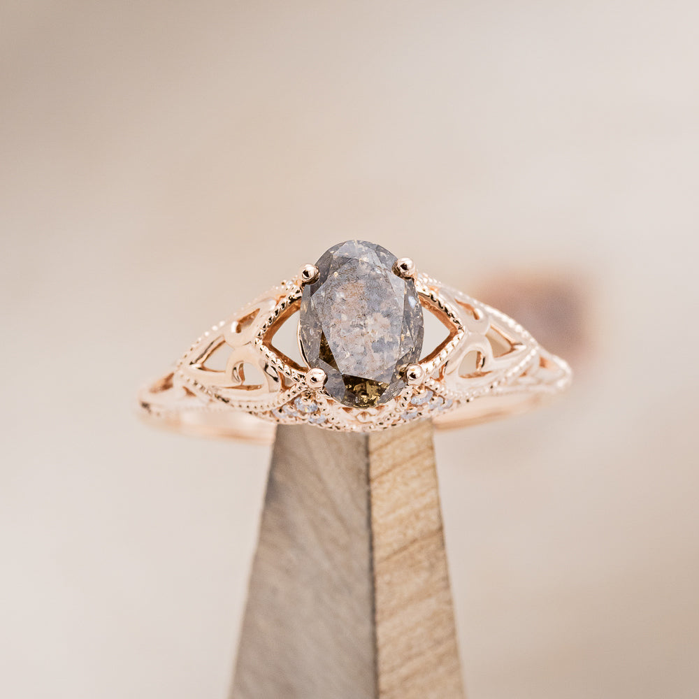 "RELICA" - ENGAGEMENT RING WITH DIAMOND ACCENTS - MOUNTING ONLY - SELECT YOUR OWN STONE-2