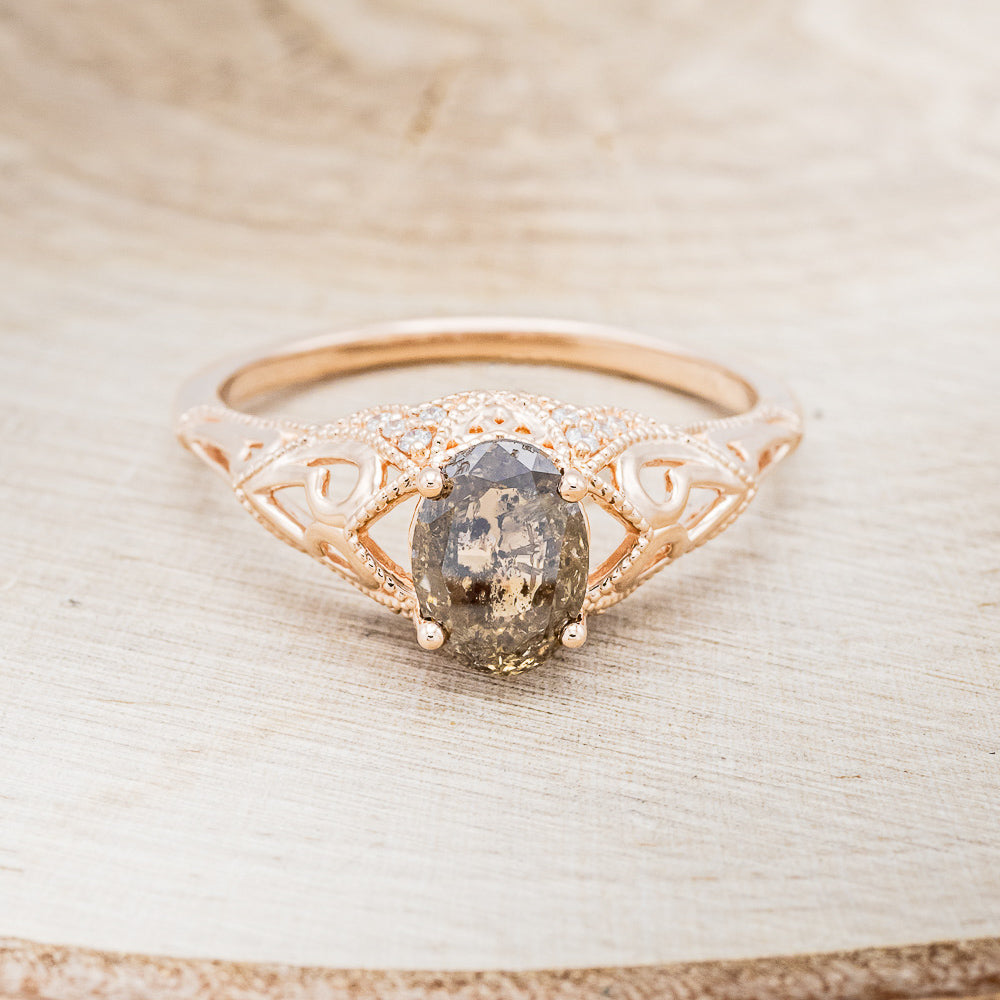 "RELICA" - ENGAGEMENT RING WITH DIAMOND ACCENTS - MOUNTING ONLY - SELECT YOUR OWN STONE-5