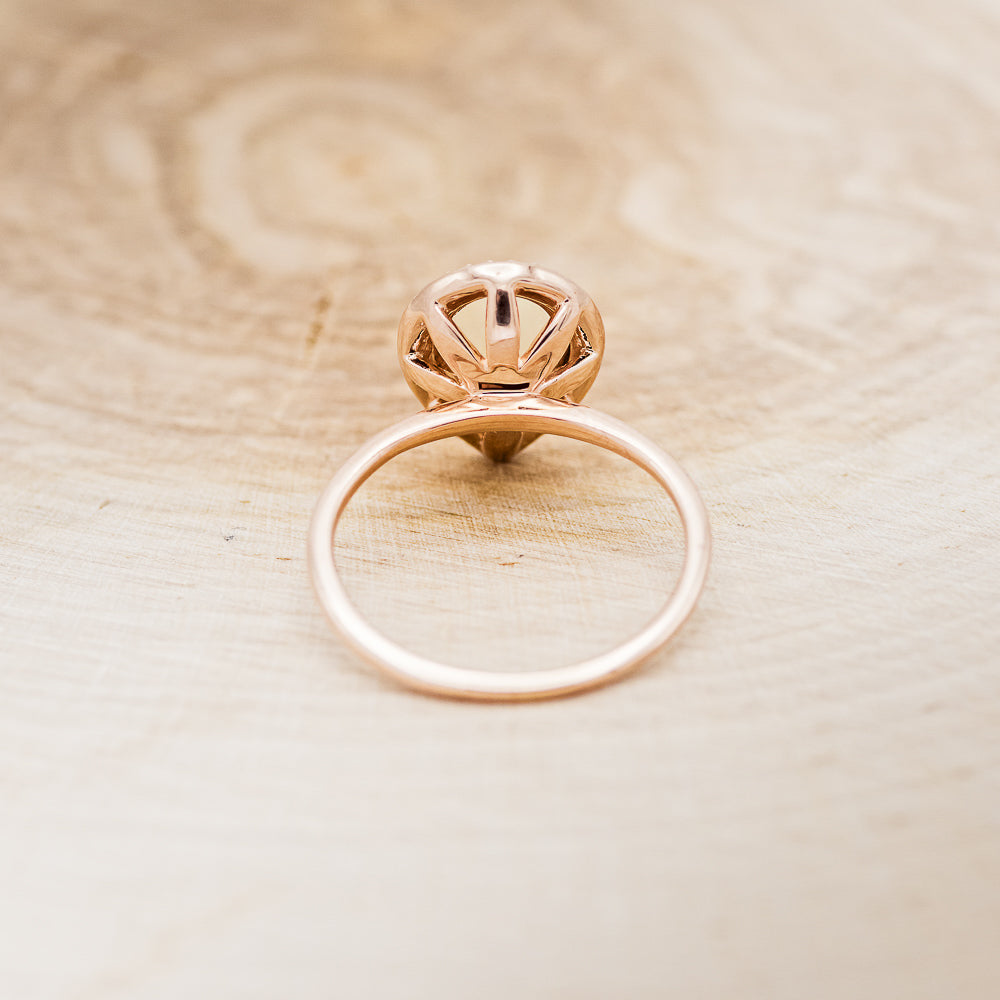 "TERRA" - PEAR-SHAPED OPAL ENGAGEMENT RING WITH DIAMOND HALO-6