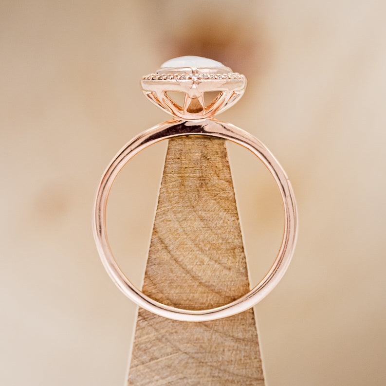 "TERRA" - PEAR-SHAPED OPAL ENGAGEMENT RING WITH DIAMOND HALO-5