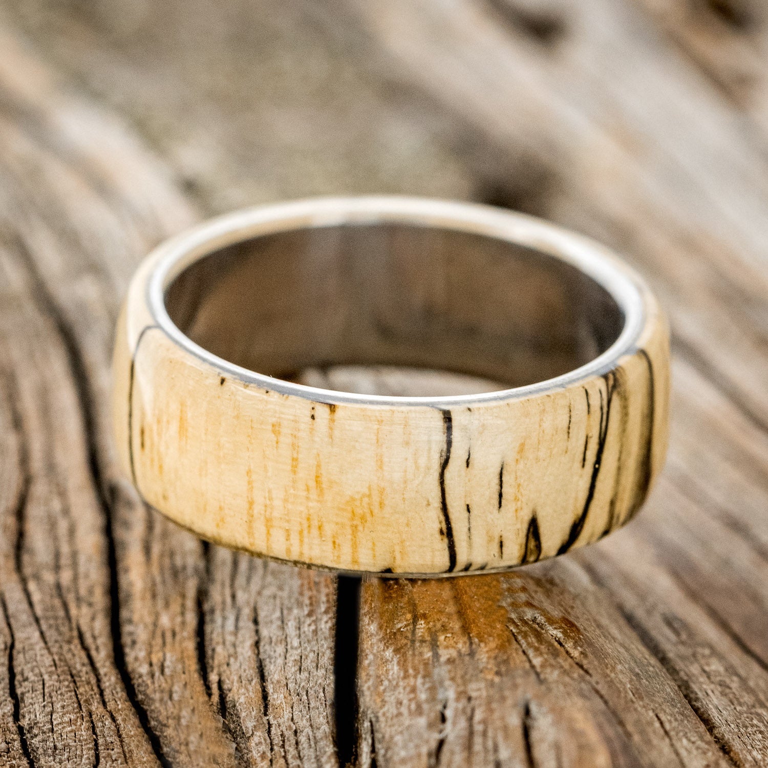 "HAVEN" - SPALTED MAPLE WEDDING RING-3