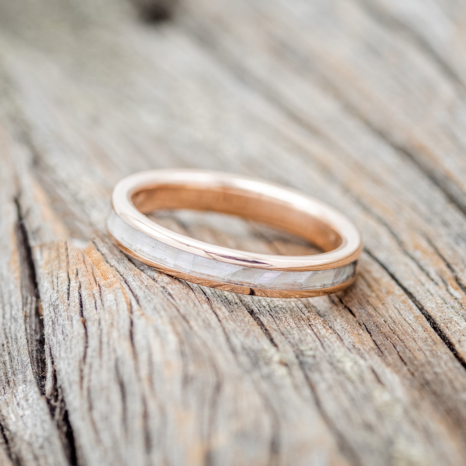 "HARMONY" - TURQUOISE & MOTHER OF PEARL SPLIT STACKING BAND-6