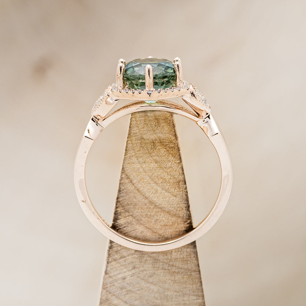 "LUCY IN THE SKY" - ENGAGEMENT RING WITH DIAMOND ACCENTS & TWO INLAYS - MOUNTING ONLY - SELECT YOUR OWN STONE-10