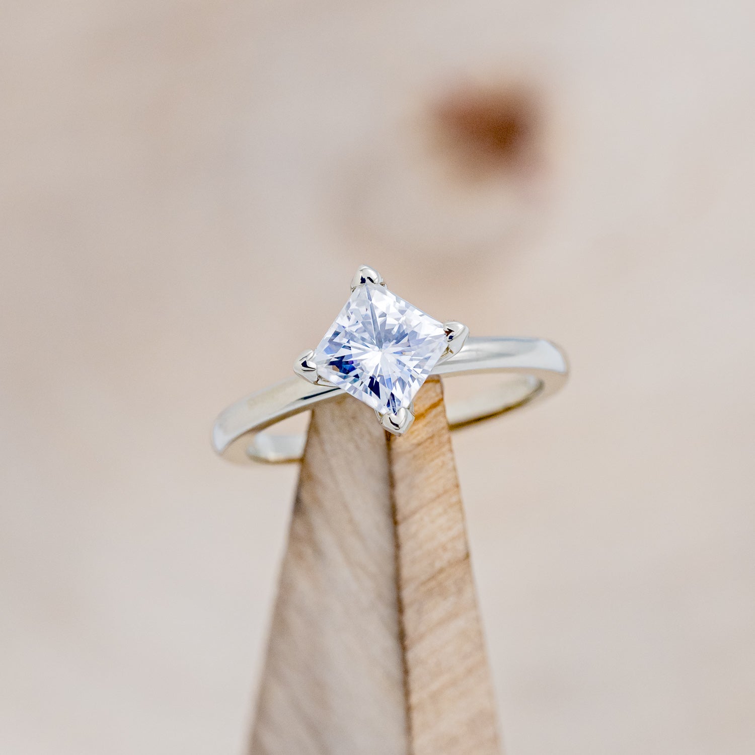 PRINCESS CUT MOISSANITE SOLITAIRE ENGAGEMENT RING-7