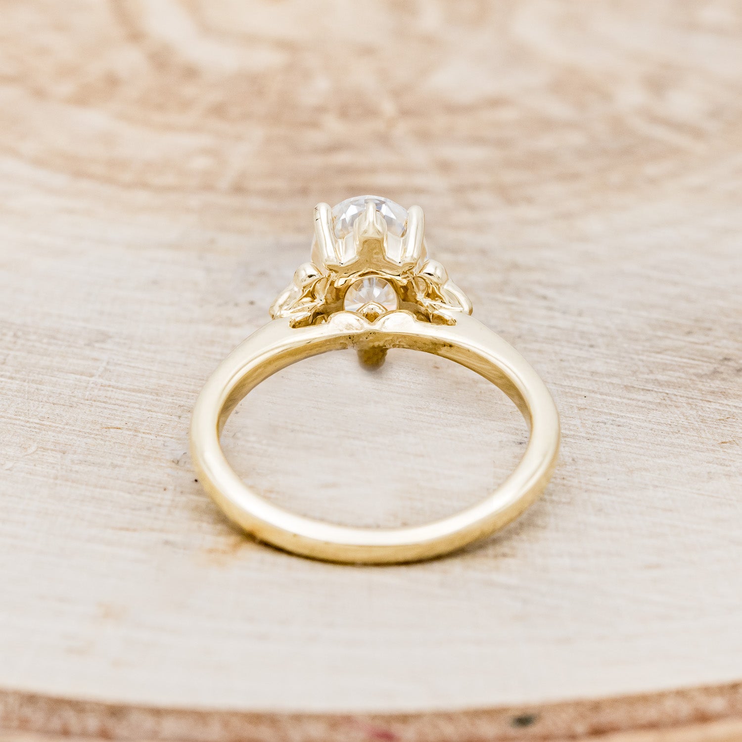 "ZELLA" - OVAL MOISSANITE ENGAGEMENT RING WITH DIAMOND ACCENTS-6