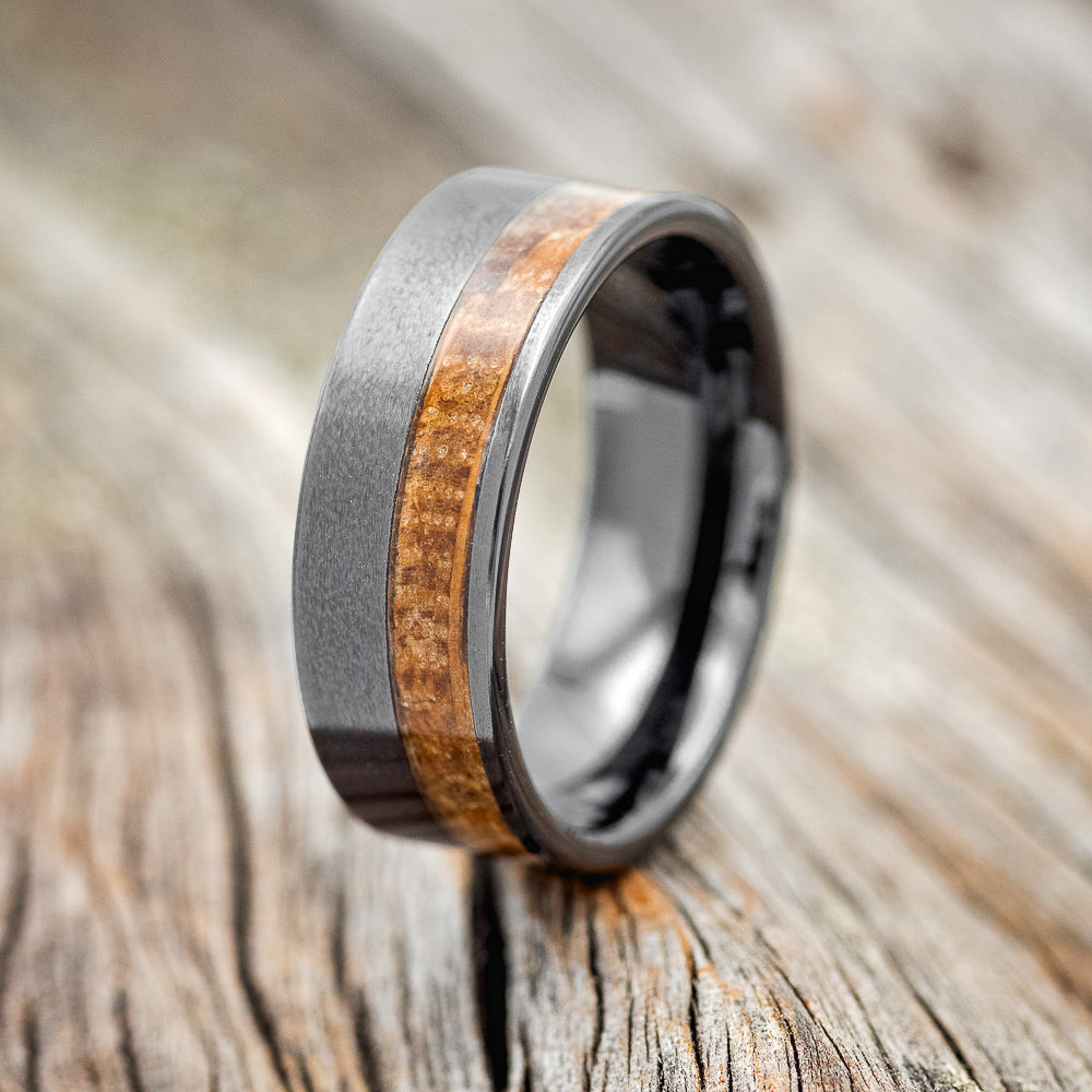 "CASTOR" - WHISKEY BARREL OAK WEDDING RING-4