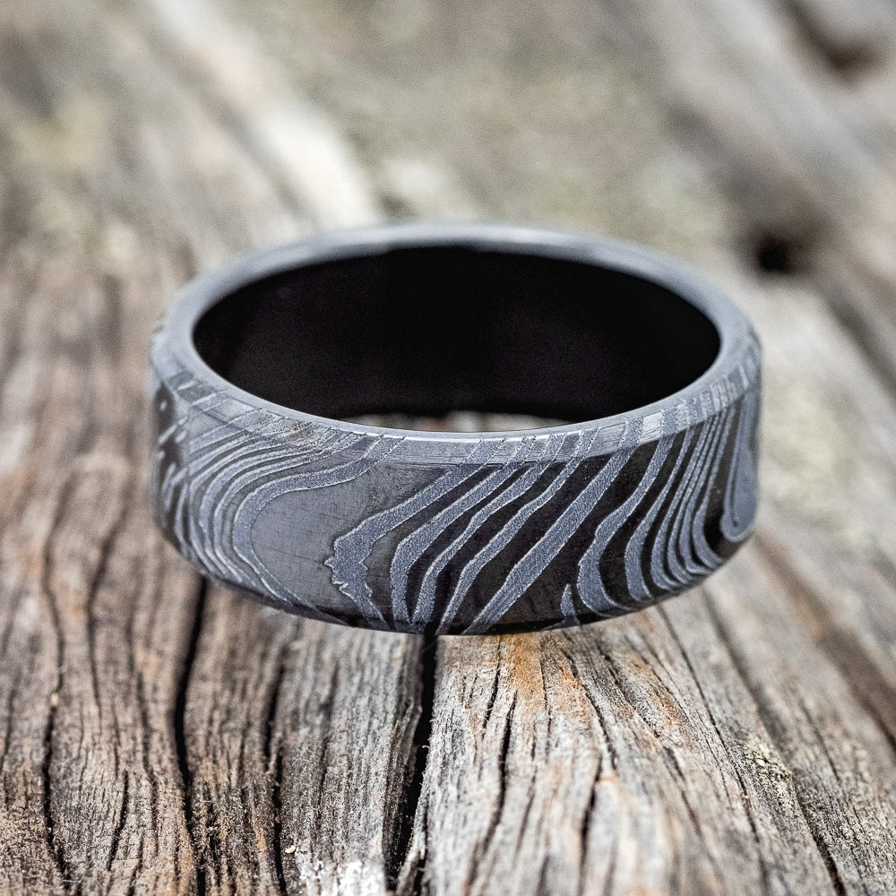 WOODGRAIN PATTERN WEDDING BAND-7