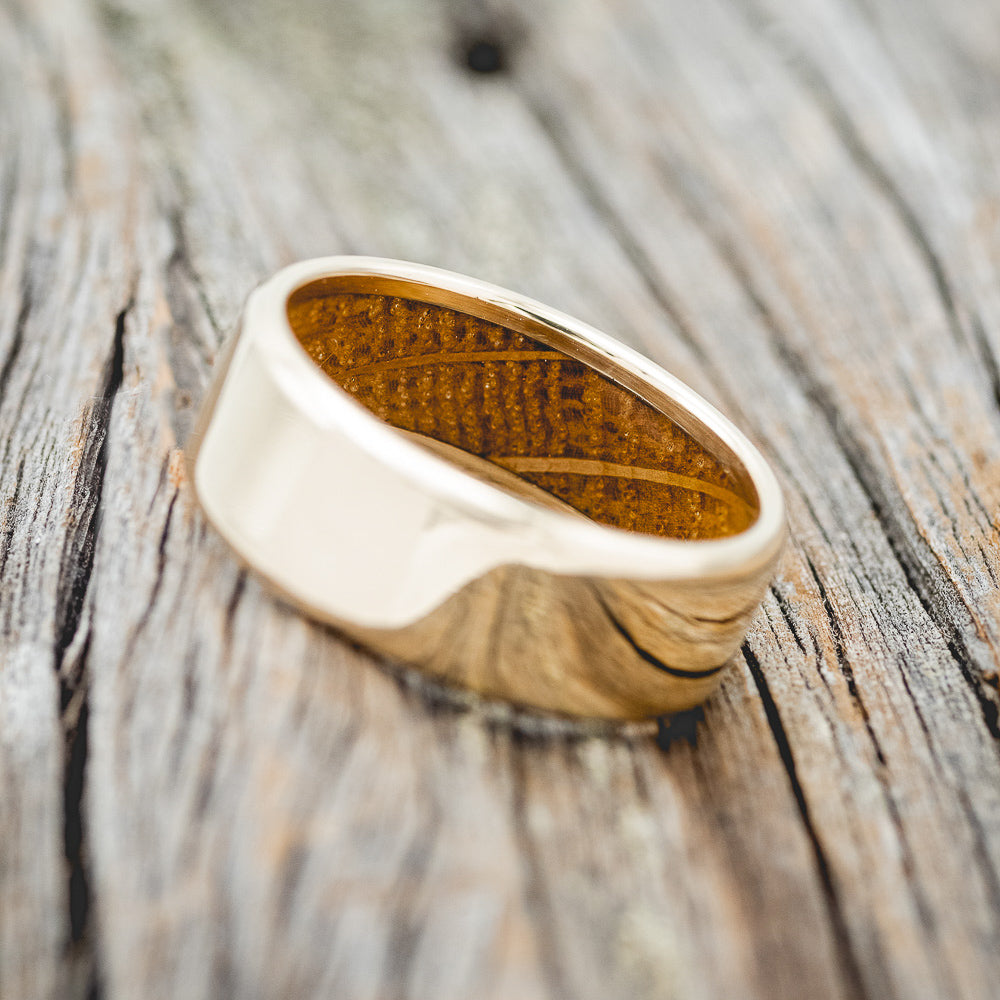 WHISKEY BARREL LINED WEDDING BAND-29