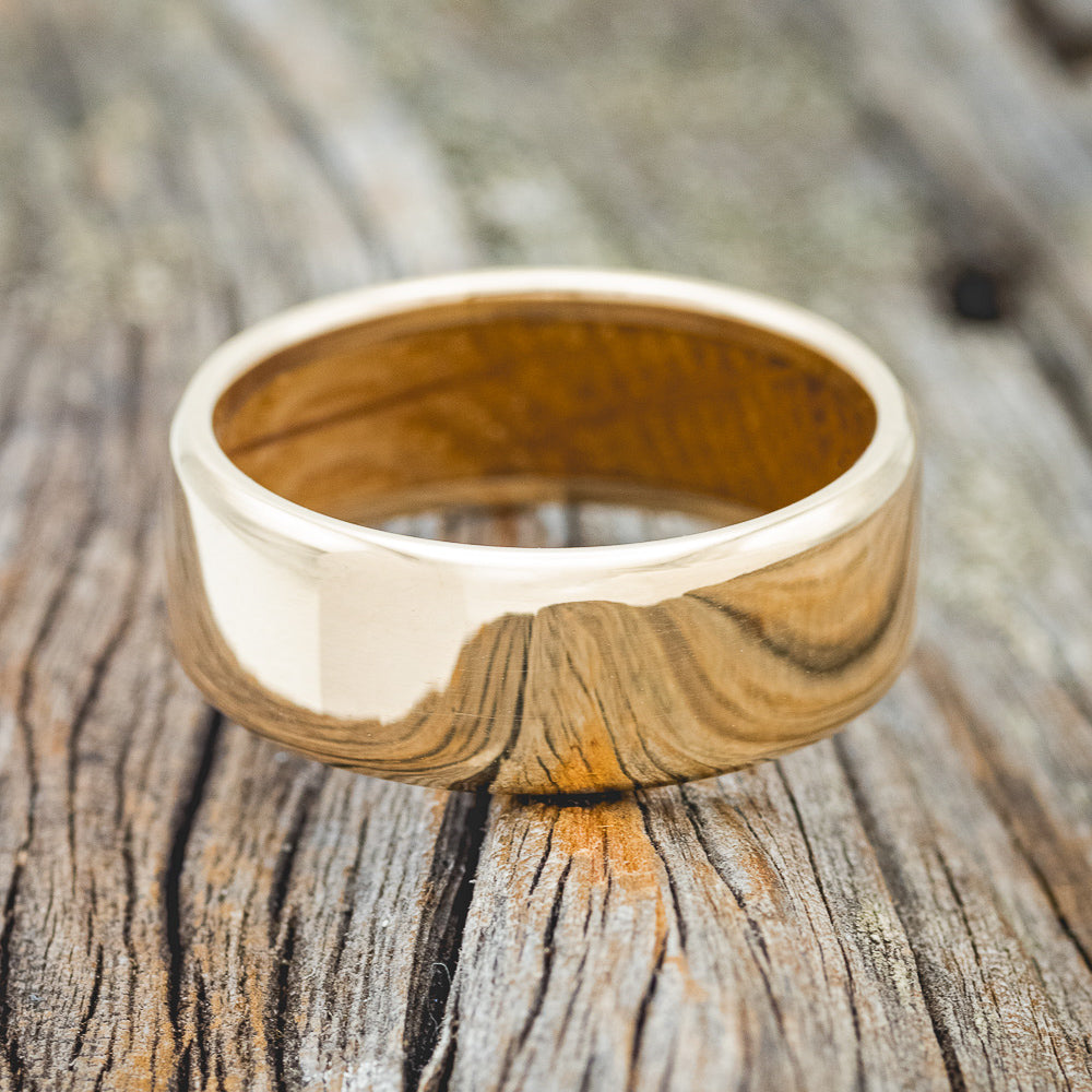 WHISKEY BARREL LINED WEDDING BAND-32