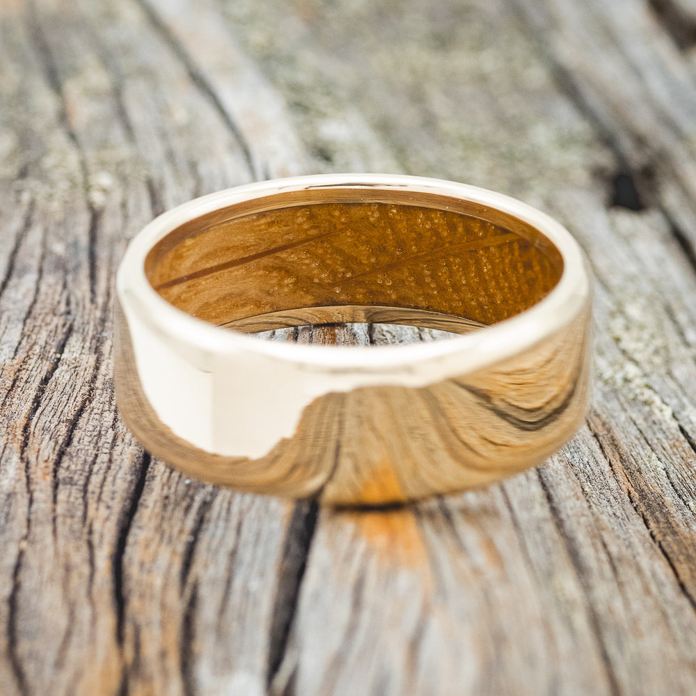 WHISKEY BARREL LINED WEDDING BAND-33