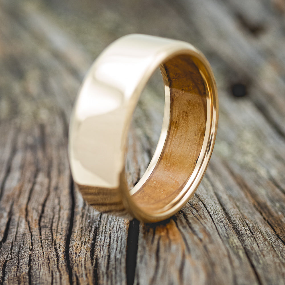 WHISKEY BARREL LINED WEDDING BAND-27