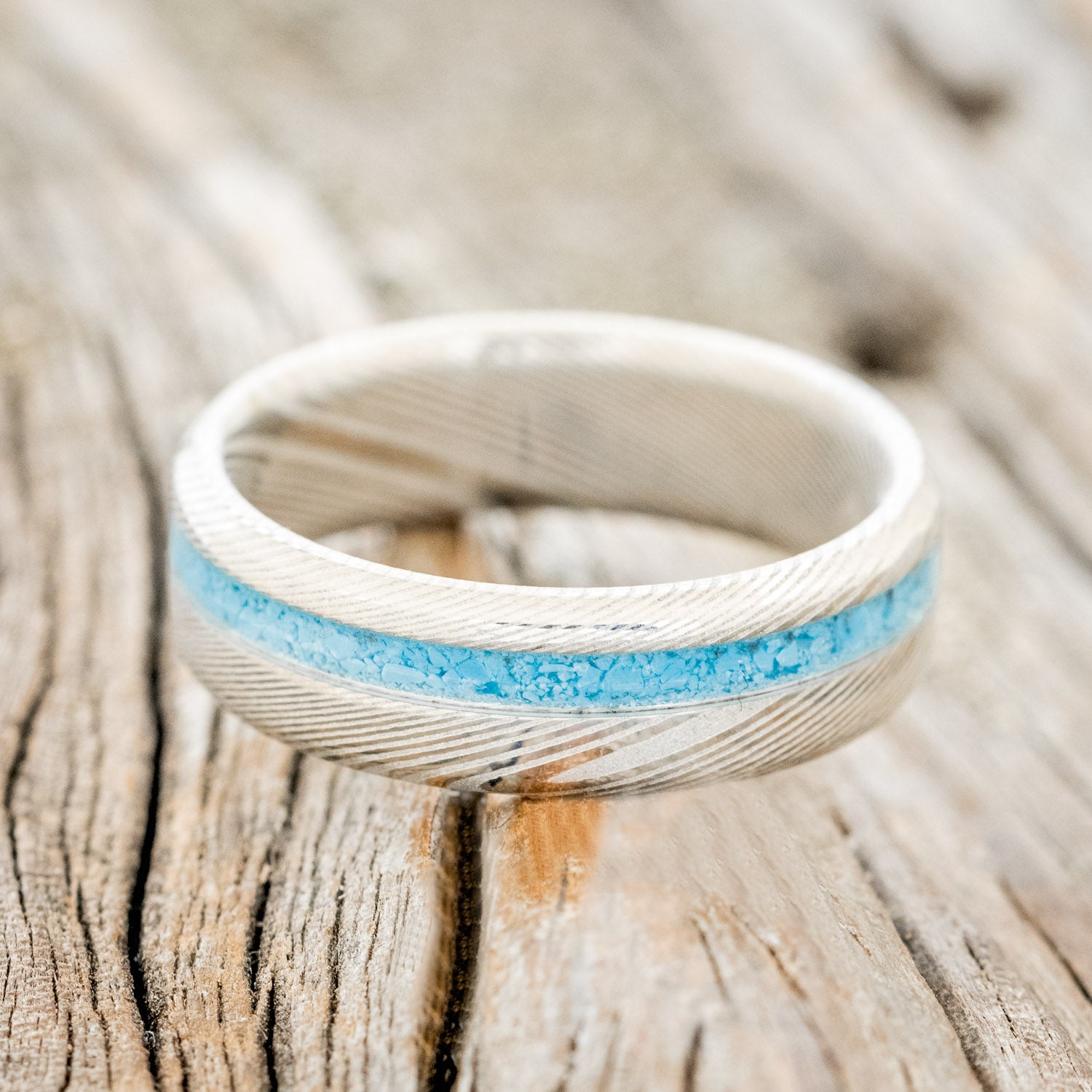 "VERTIGO" - TURQUOISE WEDDING RING-6