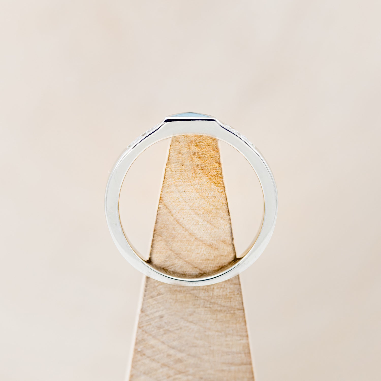 TURQUOISE TRIANGLE STACKING BAND WITH DIAMOND ACCENTS-5