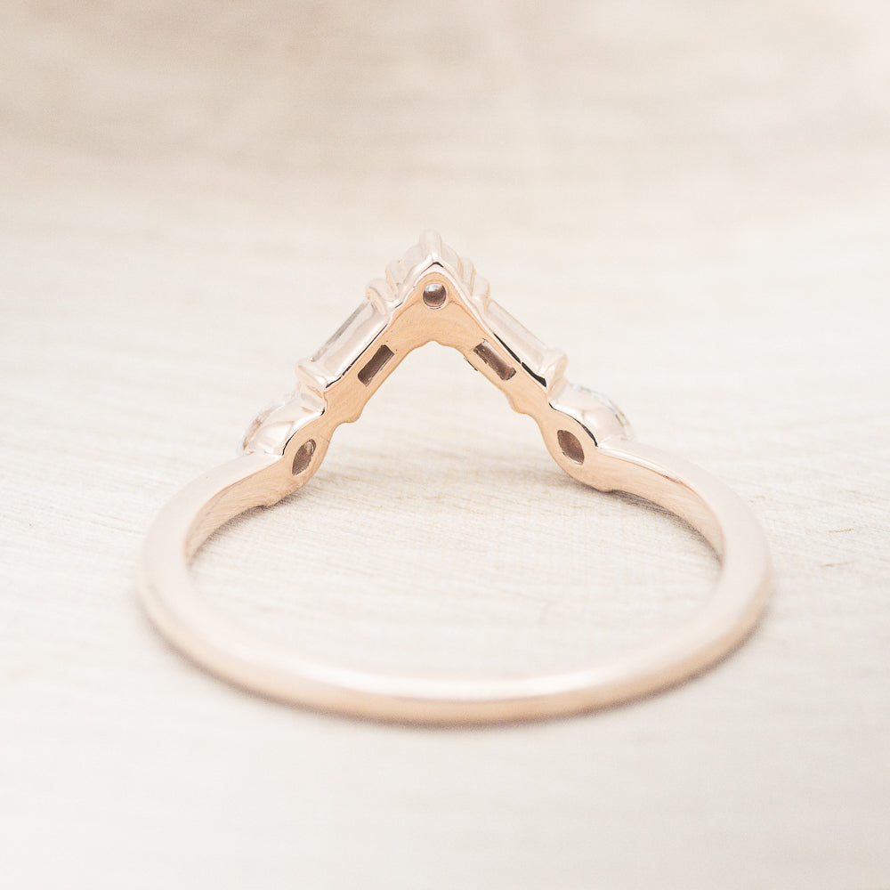 "TREVA" - OVAL MOISSANITE ENGAGEMENT RING WITH DIAMOND ACCENTS & "MELODY" TRACER-39