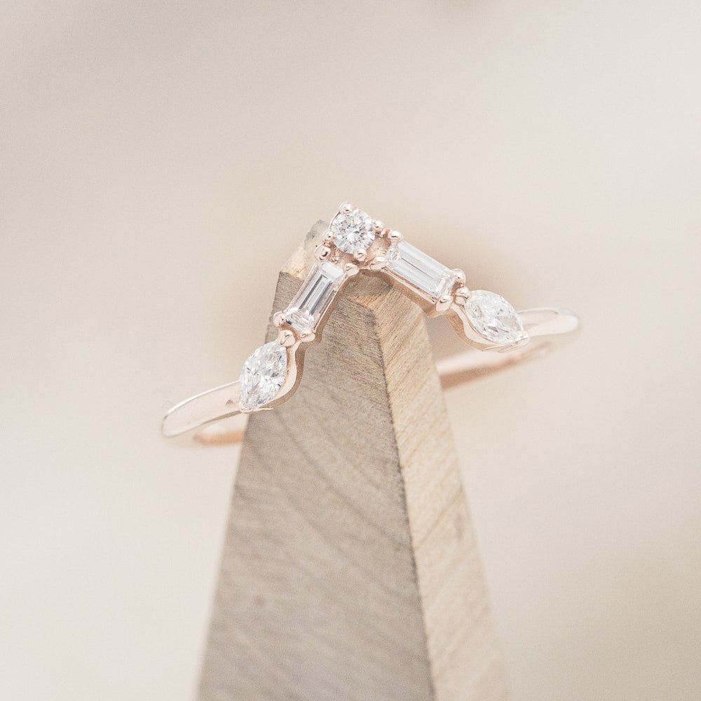 "TREVA" - OVAL MOISSANITE ENGAGEMENT RING WITH DIAMOND ACCENTS & "MELODY" TRACER-33