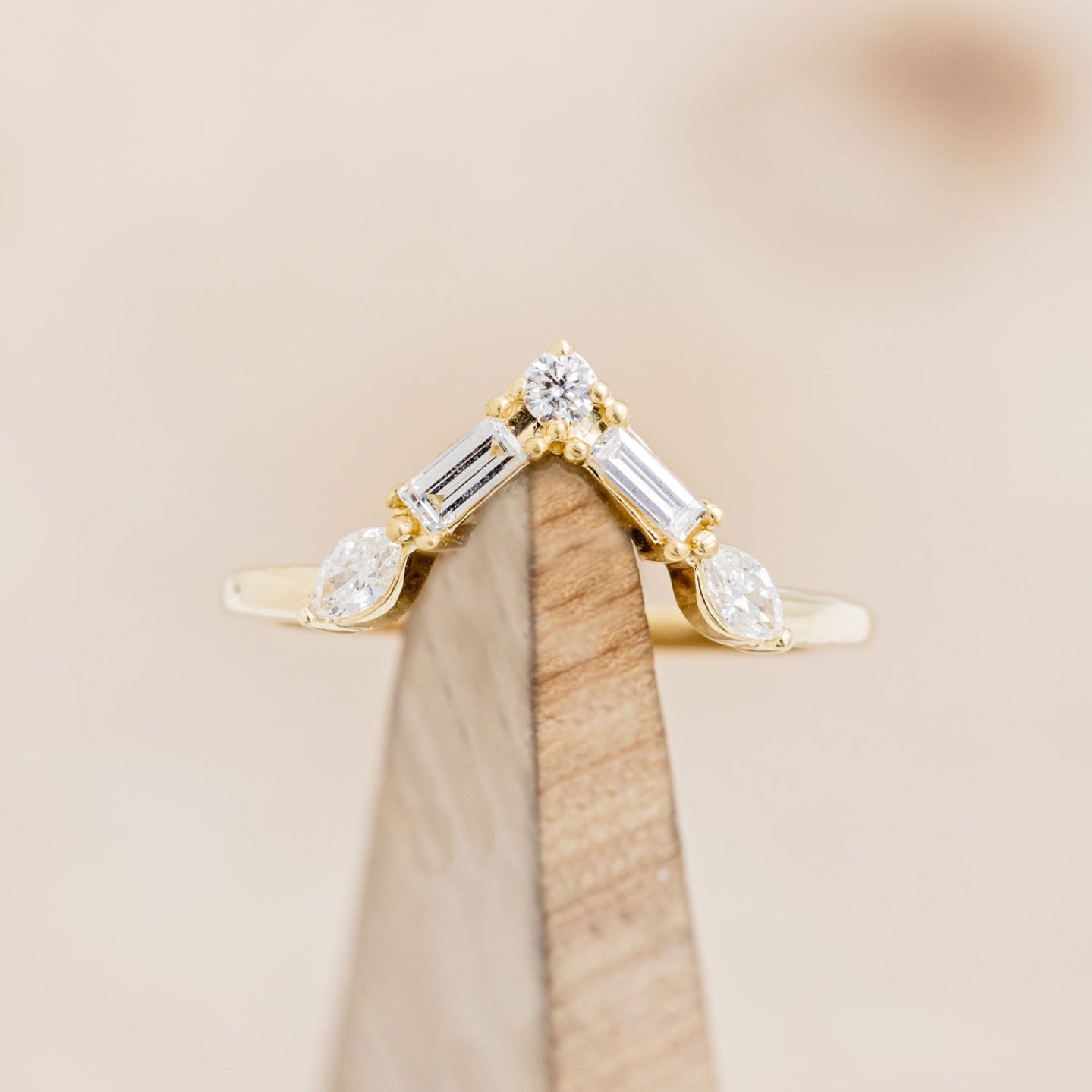 "TREVA" - OVAL MOISSANITE ENGAGEMENT RING WITH DIAMOND ACCENTS & "MELODY" TRACER-12