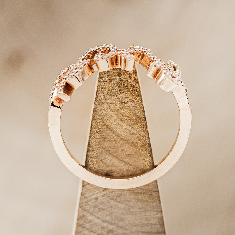 "EFFIE" - SCRIPT STYLE BREAST CANCER AWARENESS RING-6