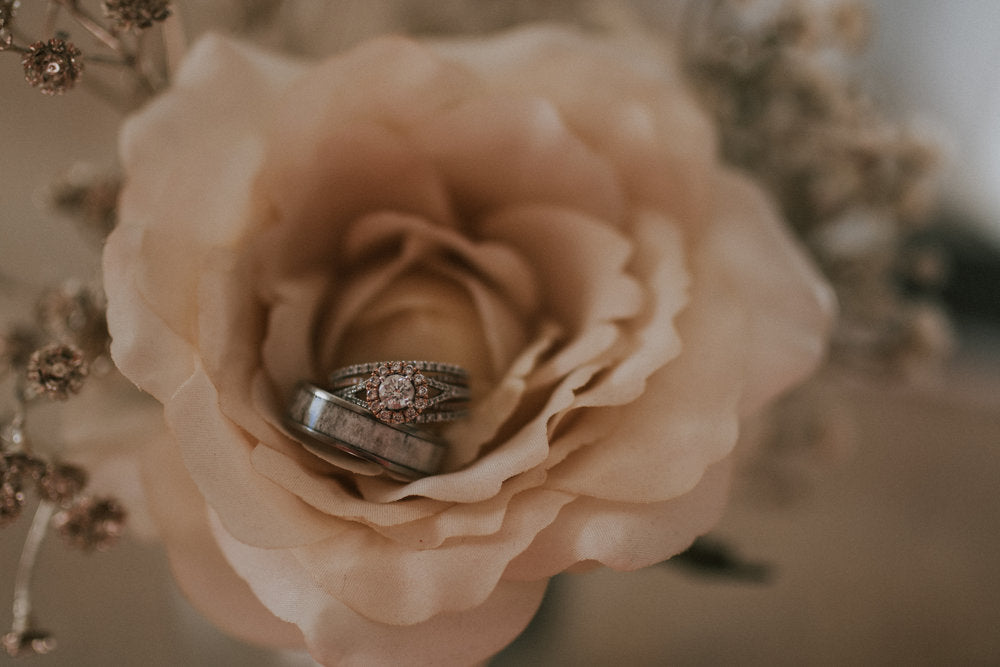 "RAINIER" - ANTLER WEDDING BAND - READY TO SHIP-14