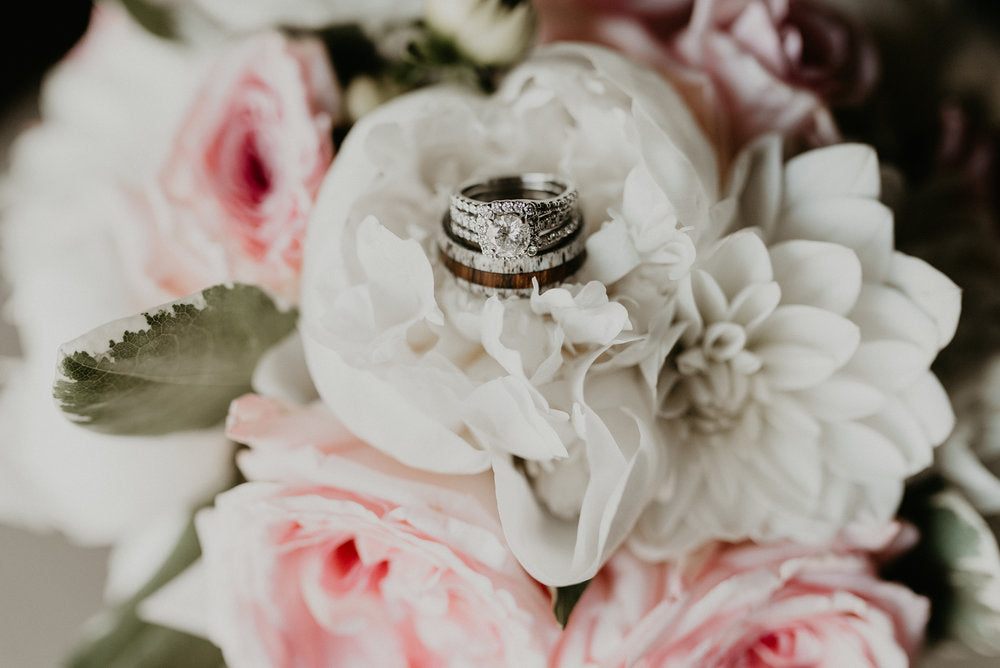 "CANYON" - SPALTED MAPLE & ANTLER WEDDING BAND - READY TO SHIP-11