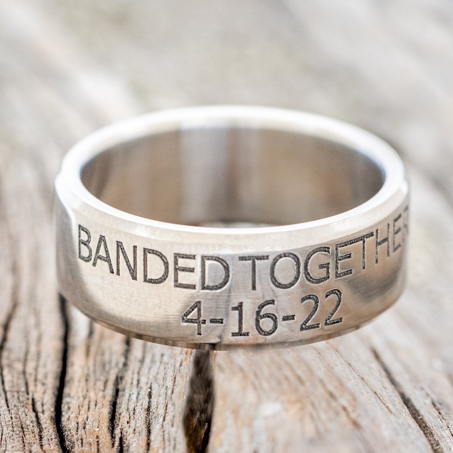 CUSTOM ENGRAVED "DUCK BAND" WEDDING RING-5